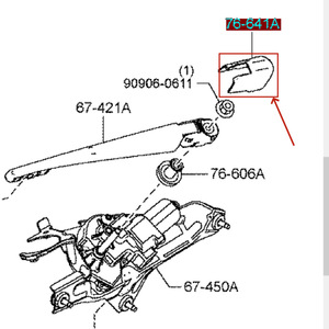 Escobilla de limpiaparabrisas Mazda K131-67-395 DHB4-67-395 para CX-30 CX-8 MX-30 Mazda 3 - Product Image 1
