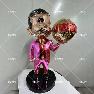 <span class=keywords><strong>Figurine</strong></span> Artistique en Résine Faite à la Main, Thème Amourux, Personnage Riche, Sculpture de Collection pour Amateurs d'Art (Millionnaire/Billionnaire) - Product Image 5