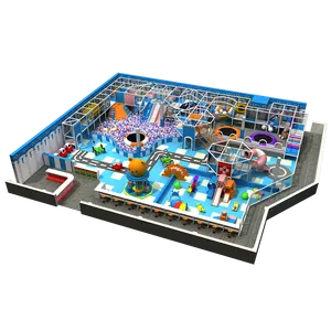 Pokiddo Blue Theme Indoor Playground Soft Play Juguetes divertidos para niños Entretenimiento colorido