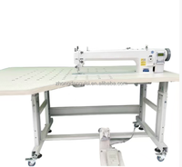 Machine à coudre automatique à bras long pour cuir, à alimentation supérieure et inférieure, pied marcheur