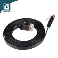 Gcabling White Mini Ethernet Cable Red Cable de cobre Jumper 5mtr Lan Rj45 Cable Slim Flat