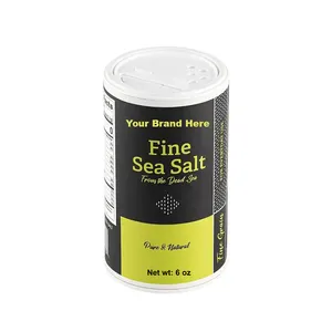 Label pribadi garam meja Laut Mati halus 6oz pengocok dapur penting untuk penggunaan sehari-hari buatan AS parfum khusus