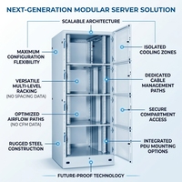 Kabinet Jaringan Lantai 19 Inch Server Rack Enclosure untuk Peralatan Pusat Data Timesbochuan SPCC Berkualitas Tinggi