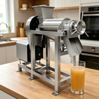 Spiralvormige fruitsapcentrifuge en -pers, fruitsapmachine, tomaten-, appel-, ananas-, sinaasappel- en spinaziepers