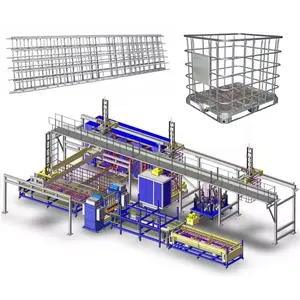 2022 Sinotech Tấm Hàng Rào An Ninh Chu Vi Bể Ibc 1000 Lít Máy Hàn Dây Lồng Hình Ống Lưới Thép Không Gỉ