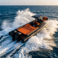 Bateau pneumatique rigide de luxe certifié CE de 9,6 m pour 20 personnes, idéal pour la navigation sportive en haute mer