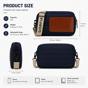 ODM&OEM Customization 2026 New Luxury Messenger Crossbody Bag for Men Leather Camera Shoulder Bag With Multiple Pockets - Product Image 2