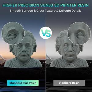 Resina SUNLU Rigid Standard Plus 100% Pura 405nm de Alta Precisión y Resistencia, Baja Contracción, Certificación CE para Impresión 3D LCD/DLP - Product Image 4