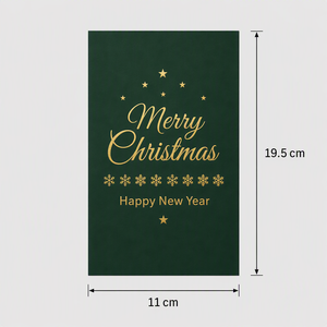 Carte de vœux de Noël imprimée numériquement en 3D avec vernis brillant et motif d'arbre pour offrir en cadeau en saison - Product Image 3