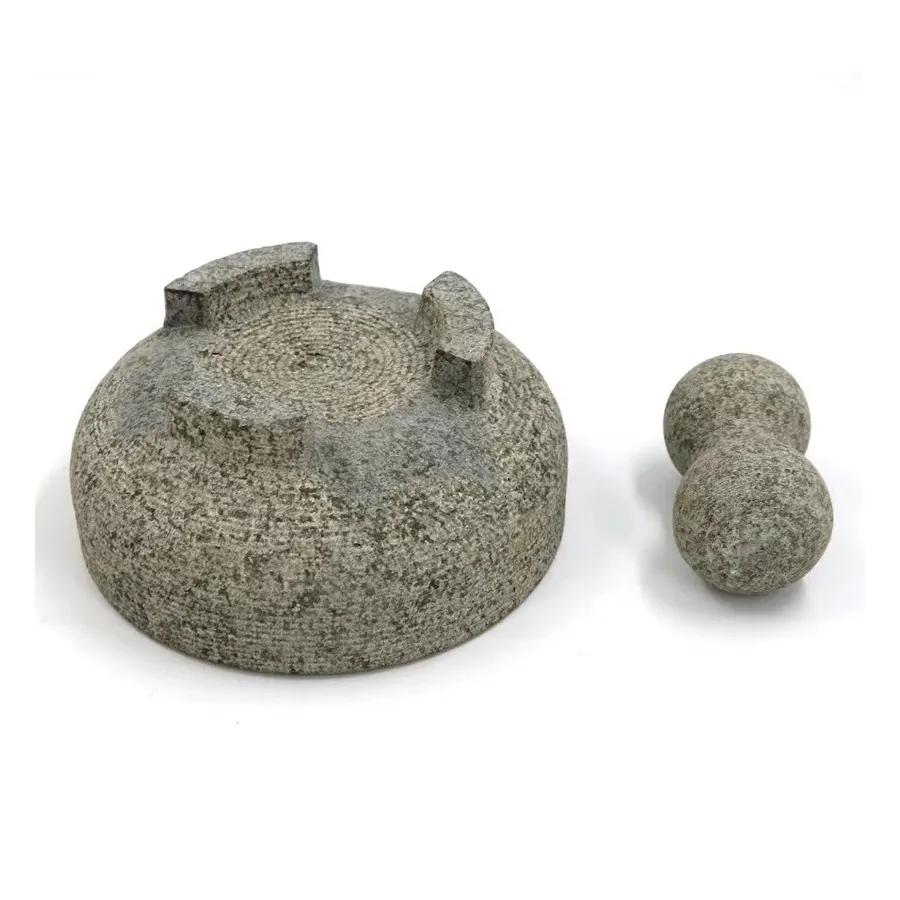 Nhà Máy đá tự nhiên công cụ tùy chỉnh Capsicum 20*9cm tái sử dụng tay gia đình phong trào Granite chày và vữa