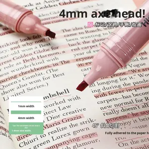 Stylo surligneur 12 couleurs à tête inclinée, protection oculaire, dégradé de haute qualité, marqueur pour étudiants, points clés, journal, dessin - Product Image 4