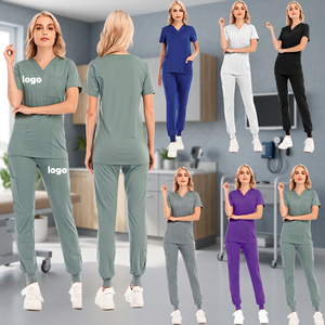 Ensembles de tenues médicales unisexes pour femmes, en mélange de coton, élasthanne et polyester, pour l'hôpital, en gros (OEM) - Product Image 4