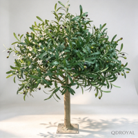 Vente en gros de plantes artificielles personnalisées, naturelles et faciles à installer, arbres verts, oliviers artificiels, décorations intérieures pour la maison et les hôtels