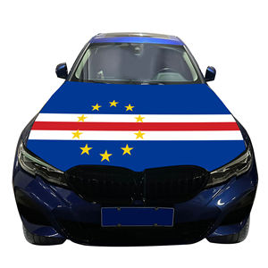 Cubierta de capó de coche Nacional asequible bandera <span class=keywords><strong>Cabo</strong></span> <span class=keywords><strong>Verde</strong></span> cubierta de motor de coche bandera venta directa de fábrica tela de poliéster - Product Image 4