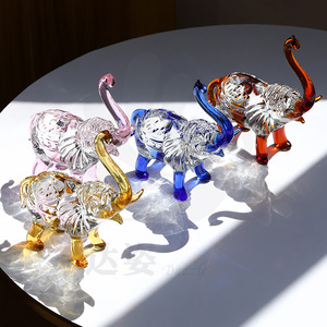 Crystal Glass <b>Elephant</b> Figurines Pink Brown Blue Yellow Home Decoration Desk Ornament Collection <b>Gift</b> - Product Image 4