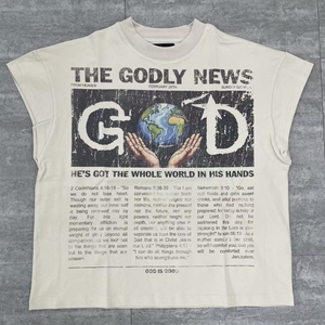 T-shirt personnalisé 100% coton, impression DTG, motif graphique jumbo, sans manches, débardeur musculaire pour homme - Product Image 1