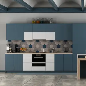 Armário de cozinha modular de melamina, design moderno de luxo para casa, hotel, cozinha, a partir de china preço barato, venda imperdível