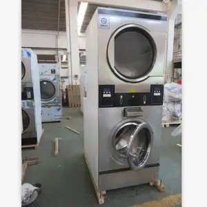 Lavadora-Secadora Eléctrica Doble <span class=keywords><strong>de</strong></span> 15 kg + 15 kg con Ranura para Monedas - Product Image 1