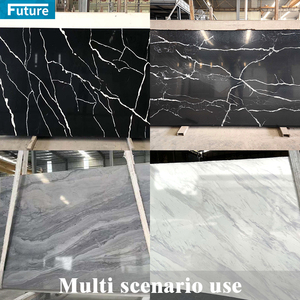 Giá rẻ calacatta Đen calcatta nhân tạo <span class=keywords><strong>Quartz</strong></span> slab đá thạch anh 15mm 20mm 30mm Độ dày thạch anh bàn đá - Product Image 4