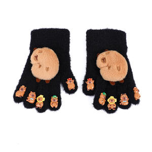 Kapibala sarung tangan rajut, sarung tangan rajut lima-jari nyaman Mink bayi bulu hangat dan dingin untuk bersepeda dan bepergian 2025 - Product Image 6