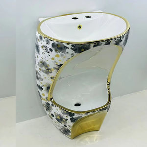 Chaozhou 핫 세일 도매 이슬람 Wudu 발 세척 분지 세라믹 무료 서 받침대 손 세척 싱크 - Product Image 1