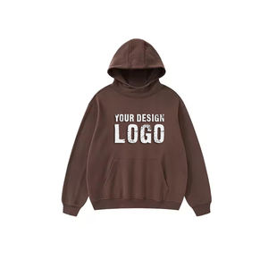Sudadera con Capucha para Hombre, Estilo Casual, Color Sólido, Holgada, con Forro Polar, MOQ Bajo, Personalizable, al por Mayor, OEM, Hombros Caídos, Sin Cordón - Product Image 6