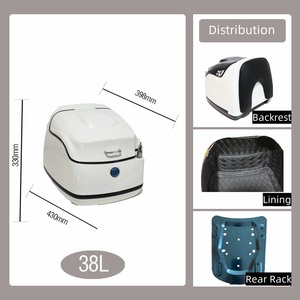 Accessoires pour scooter, moto, coffre arrière universel de grande capacité en alliage non-aluminium, autres accessoires pour moto - Product Image 6