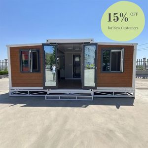 Conteneur extensible personnalisé Tiny Home 2-3 chambres Toit imperméable Maison préfabriquée mobile pour chantier de construction et camping en plein air - Product Image 5