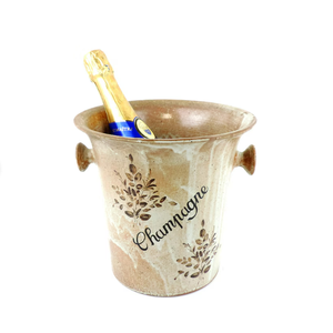 Seau à Champagne Vintage <span class=keywords><strong>en</strong></span> Grès, <span class=keywords><strong>Refroidisseur</strong></span> à <span class=keywords><strong>Vin</strong></span> <span class=keywords><strong>en</strong></span> <span class=keywords><strong>Terre</strong></span> <span class=keywords><strong>Cuite</strong></span> Peint à la Main - Product Image 1