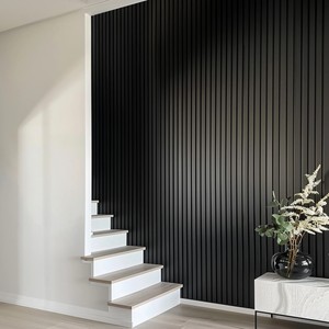 Panneaux acoustiques muraux en bois <span class=keywords><strong>de</strong></span> chêne MDF noir <span class=keywords><strong>de</strong></span> bonne qualité pour <span class=keywords><strong>studio</strong></span> d'enregistrement |   Panneaux muraux insonorisés pour salon - Product Image 6