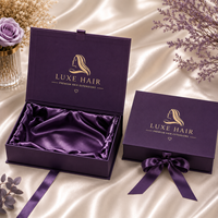 Boîte d'emballage de luxe pour cheveux, boîte pour extensions de cheveux, boîte cadeau pour perruque, fabricant d'emballages magnétiques en carton personnalisés en Chine