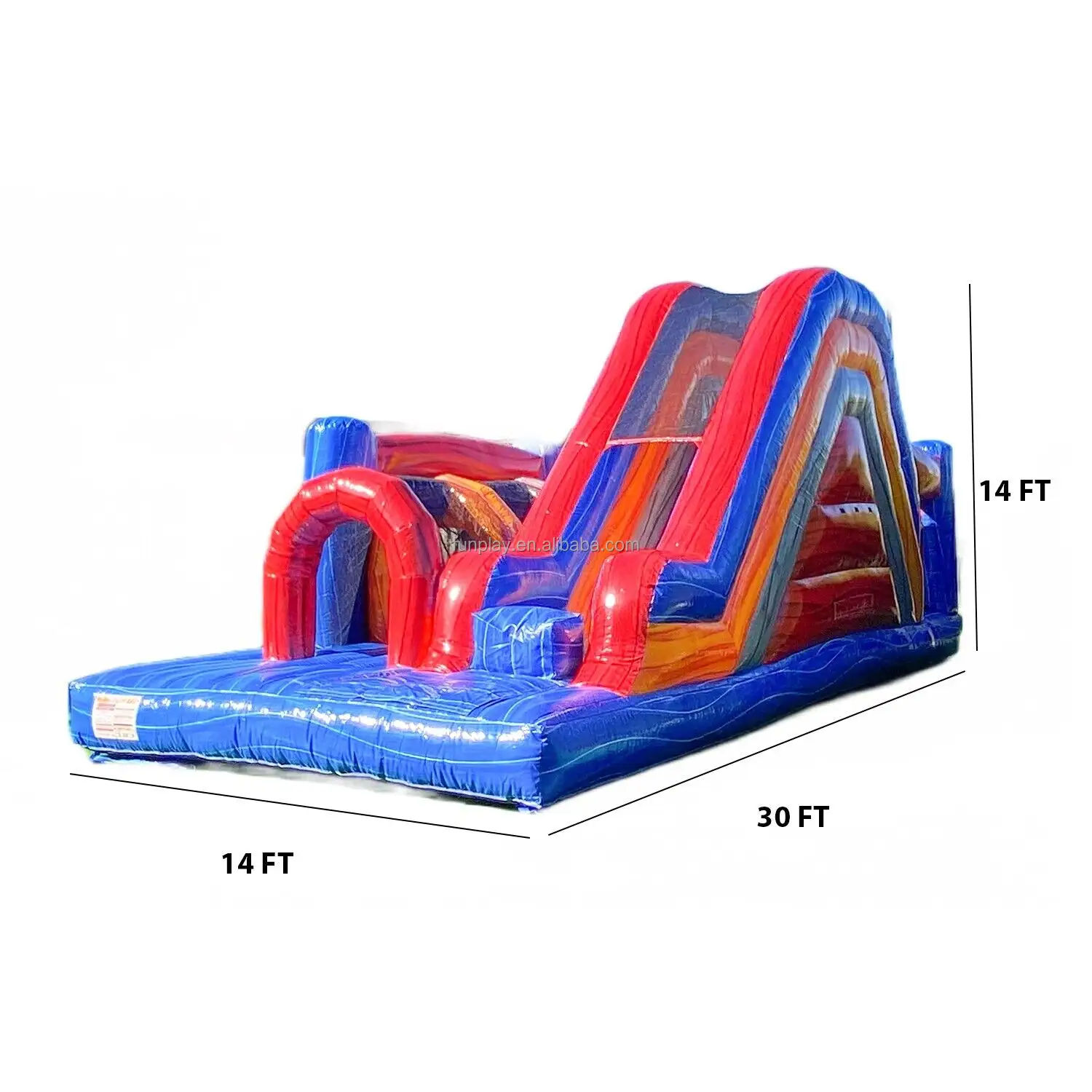 High quality PVC large inflatable obstacle course and inflatable slide