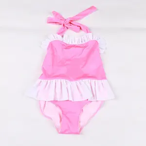 Korean children bikini model 12 year old girl swimsuit one piece custom print new young girl swimsuit bright colors swimsuits