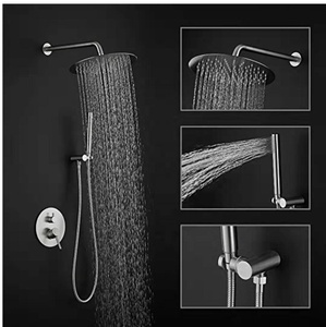 In <span class=keywords><strong>acciaio</strong></span> <span class=keywords><strong>inox</strong></span> 304 rotondo della testa di acquazzone bagno incasso <span class=keywords><strong>doccia</strong></span> calda e fredda miscelatore - Product Image 2