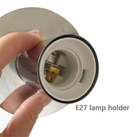 Lampe de bureau HoneyFly E27 en métal, base polie avec interrupteur marche/arrêt, câble de 180 cm, prise EU/US, douille à vis pour lampe de table
