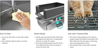 Produits pour animaux de compagnie 2026 Toilette pour chat pliable facile à installer Nettoyage des animaux de compagnie Grande litière pour chat en acier inoxydable et accessoires