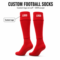 Chaussettes de football à haute élasticité, antidérapantes, avec grip, chaussettes de sport professionnelles, chaussettes de compression longues