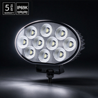 Feux de travail LED ovales de 6 pouces IP69K à large faisceau 10-80V pour l'éclairage des équipements lourds, camions, remorques, tracteurs