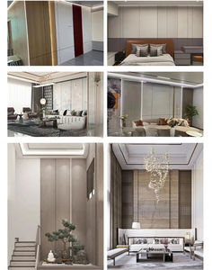 Revestimiento de Pared de Carbón de Bambú, Paneles de Pared de PVC, Lámina de Chapa de Madera, Paneles de Pared Interiores de PVC, Placa de Cristal de Carbono - Product Image 6