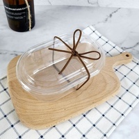 Vente en gros de boîtes à gâteaux miniatures jetables personnalisées pour mousse, pudding, en PET recyclable, transparentes, épaisseur 1 mm