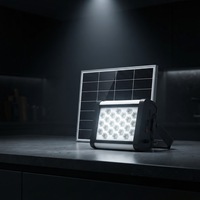 Projecteur solaire SRESKY pour extérieur 40W 60W 80W avec batterie LiFePO4, puce LED Osram, télécommande, minuterie, étanche IP66, corps en aluminium