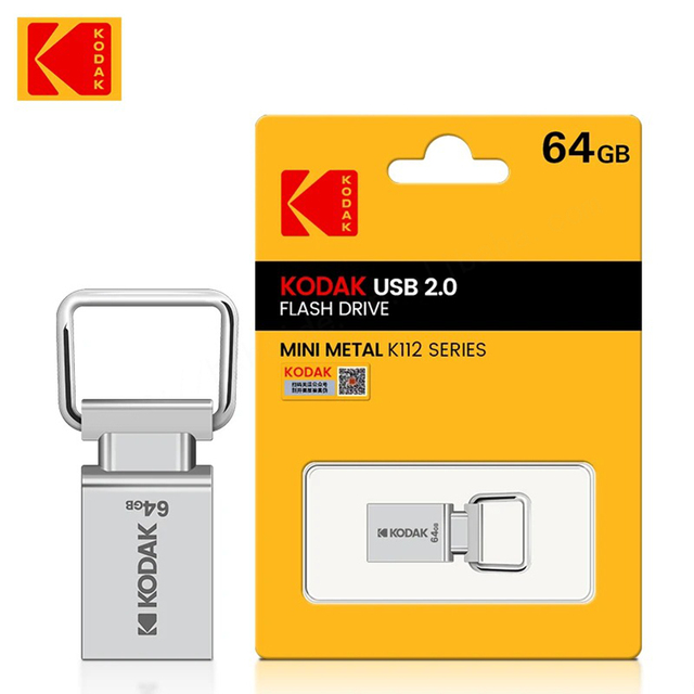 Kodak K112 USB Flash Drive 2.0 64GB Super Mini Pen Drive 64GB Pendrive Waterproof Dustproof USB Memory Stick for PC MacBook Car