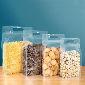 14*20cm Limpar Stand up <span class=keywords><strong>Food</strong></span> Bags Zipper Reutilizável Selagem <span class=keywords><strong>Food</strong></span> Pouch Snack Embalagem Saco com Rasgo Notch Calor Resealable - Product Image 5