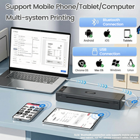 Imprimante thermique portable mini A284 sans encre pour reçus et factures, idéale pour les voyages, les activités extérieures, les entreprises et la maison