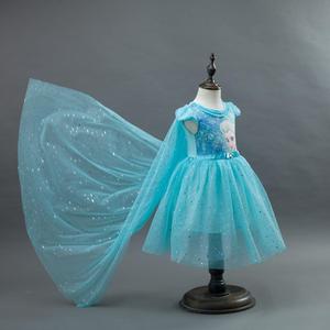 2020 fashion sequin mesh skirt <span class=keywords><strong>Frozen</strong></span> <span class=keywords><strong>elsa</strong></span> dress for kids Christmas gift halloween - Product Image 3