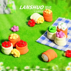 Lanshuo Mini Resin <b>Vegetable</b> <b>Bags</b> DIY Craft Decor Home Ornament Keychain Set - Product Image 4