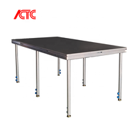 Scène portable mobile en aluminium renforcé avec plateau en verre, capacité de charge de 500 kg/m, montage rapide, pour concerts, mariages, événements en plein air