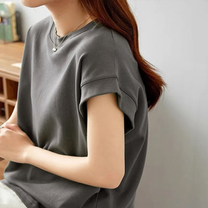 Women's Sleeveless T-Shirt Splicing Design Breathable Knitted Tank Top Gray Green Khaki Black White Summer Wear - Product Image 3