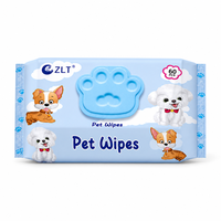 Lingettes jetables douces non tissées pour chiens et animaux de compagnie, nettoyage sans eau, éliminateur de taches de larmes, désodorisant, lingettes humides, expédition immédiate en gros