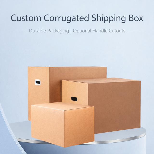 Wholesale Eco-Friendly Recyclable Kraft Corrugated Carton Boxes | Custom Packaging Matt Lamination Custom Logo Portable